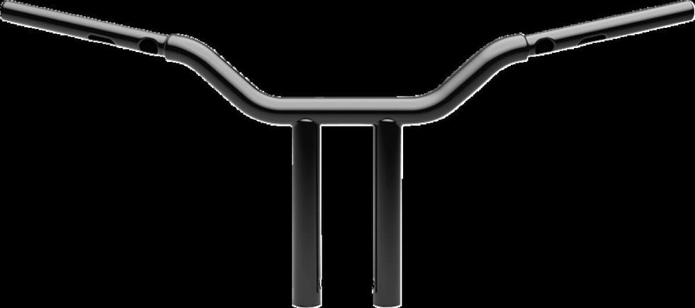 LA Choppers One Piece Kage Fighter Straight Riser Handlebar For Harley Davidson FLFBS 1923 ABS 2025 30.5 cm (12") - Black