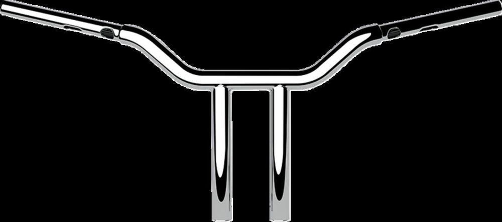 LA Choppers One Piece Kage Fighter Straight Riser Handlebar For Harley Davidson FLFBS 1923 ABS 2025 30.5 cm (12") - Chrome