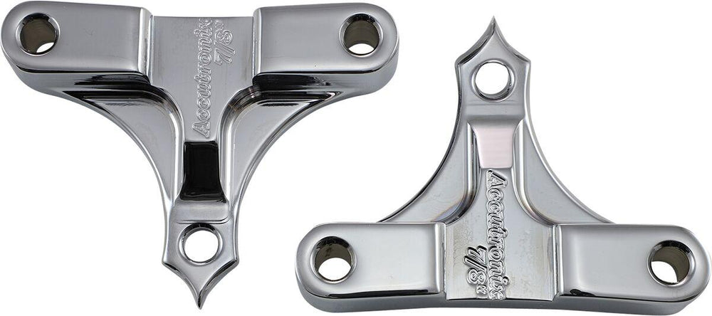 Accutronix Hot Bagger Leg Fender Spacers For Harley Davidson FLHR 1690 Front 7 8" - Chrome