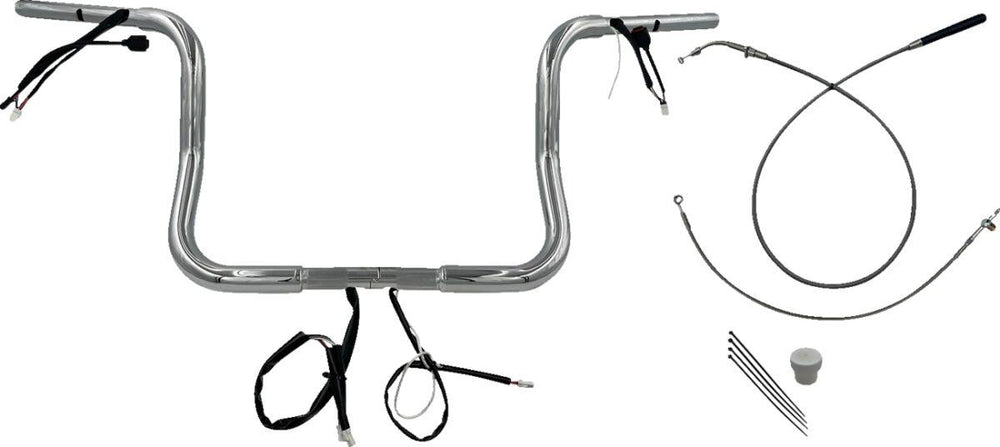 Fat Baggers Inc. 1-1 4" EZ Install Round Top Handlebar For Harley Davidson FLHX 1923 2024-2025 30.5 cm (12") - Chrome