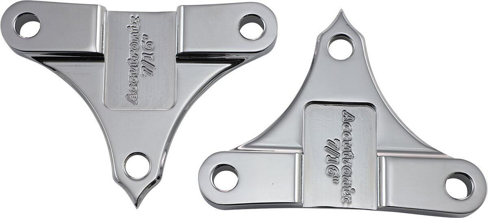 Accutronix Hot Bagger Leg Fender Spacers For Harley Davidson FLHR 1690 Front 7 16" - Chrome