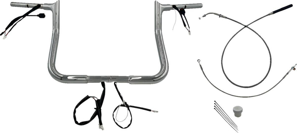 Fat Baggers Inc. 1-1 4" EZ Install Pointed Top Handlebar For Harley Davidson FLHX 1923 2024-2025 28 cm (11") - Chrome