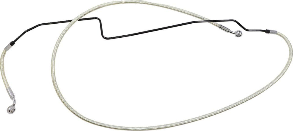 Magnum Shielding Braided Brake Hose For Indian Challenger 108 2020-2024 +20.3 cm (8") Front Lower Or Upper - Chrome Sterling ChromiteÂ® II