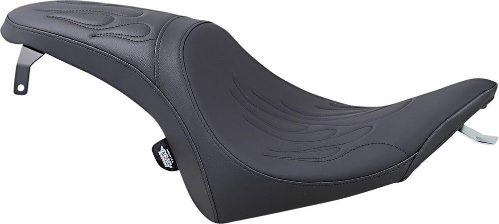Drag Specialties Predator Seat For Victory High-Ball 106 2012-2014 Flame Stitched - Black