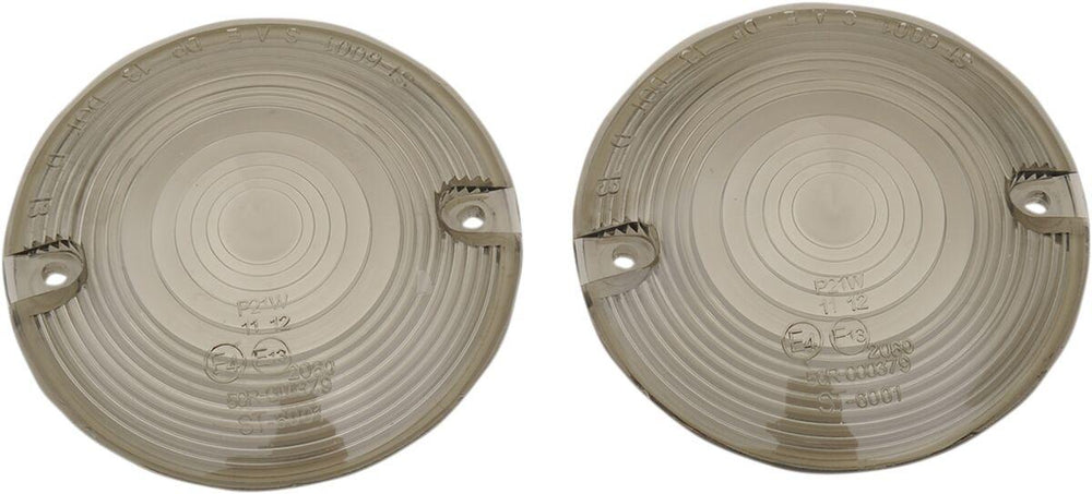 Drag Specialties Replacement Turn Signal Lenses For Harley Davidson FLHR 1340 1994-1998 Fits Front Or Rear Smoke