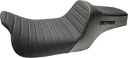 Slyfox High Noon Seat For Harley Davidson FLHR 1584 2008-2011 Black Logo - Black