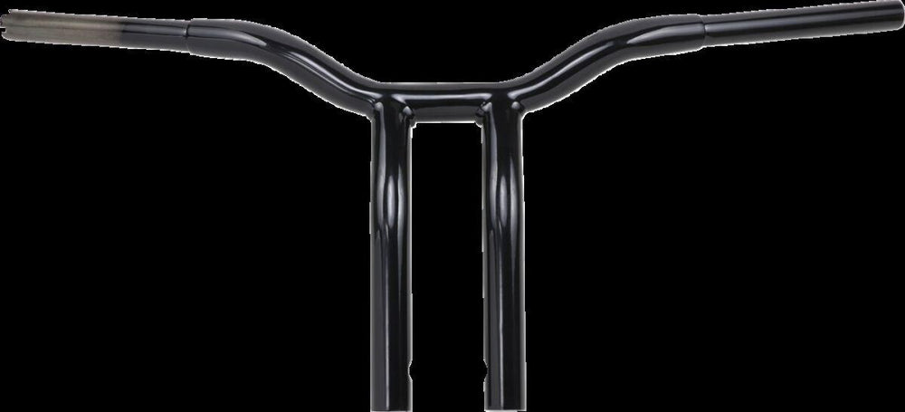 LA Choppers Kage Fighter Welded Bent-Riser Handlebar 30.5 cm (12") - Black