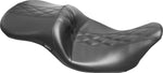 LE Pera Maverick Seat For Harley Davidson FLH 1868 ABS 2021 HR Black Inlay Double Diamond/Perforated - Black