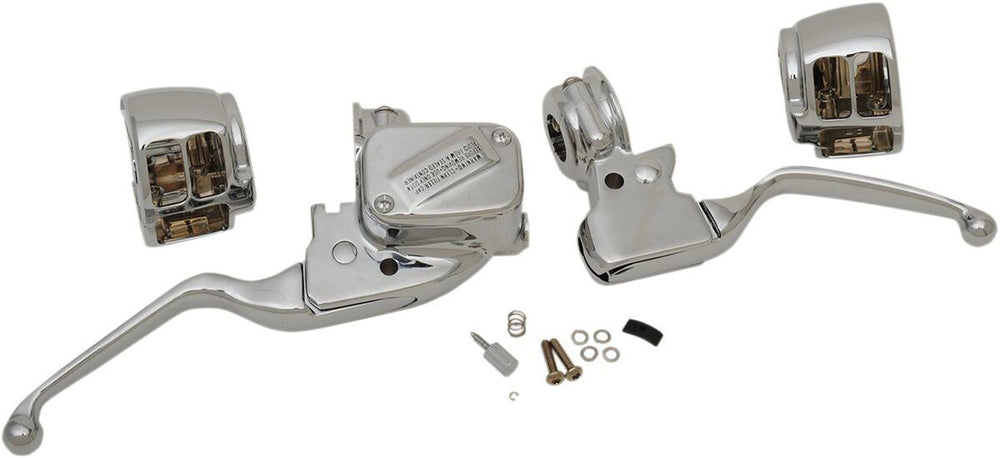 Drag Specialties Handlebar Control Kit With Mechanical Clutch For Harley Davidson FLS 1690 2015-2016 - Chrome