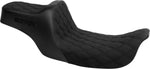 Slyfox High Noon Seat For Harley Davidson FLHT 1340 1997-1998 Black Logo/Double Diamond - Black