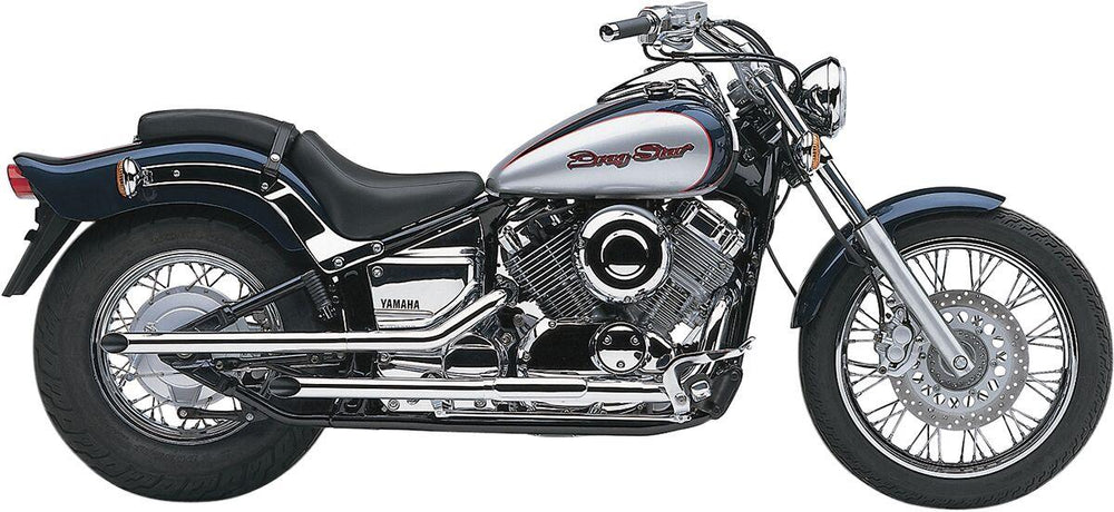 Cobra Drag Pipes Exhaust System For Yamaha XVS 650 1997-2015 - Chrome