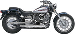 Cobra Drag Pipes Exhaust System For Yamaha XVS 650 1997-2015 - Chrome