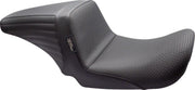 LE Pera Kickflip Up Front Seat For Harley Davidson FLD 1690 2012-2013 Basketweave - Black
