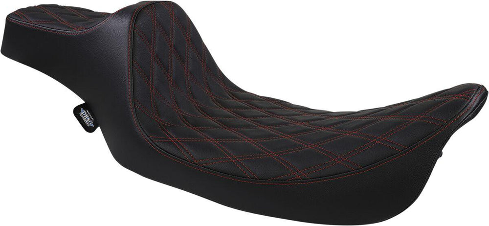 Drag Specialties Extended Reach Predator III Double Diamond Seat For Harley Davidson FLHR 1340 1997-1998 - Black