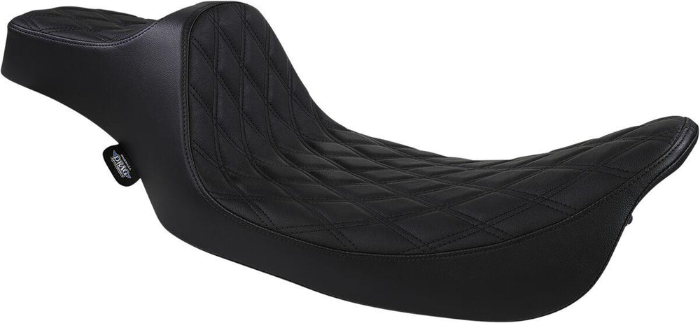 Drag Specialties Extended Reach Predator III Black Stitching Seat For Harley Davidson FLHR 1340 1997-1998 - Black