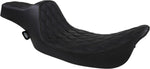Drag Specialties Extended Reach Predator III Black Stitching Seat For Harley Davidson FLHR 1340 1997-1998 - Black