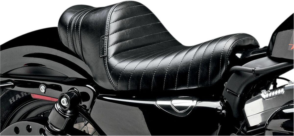 LE Pera Stubs Spoiler Seat For Harley Davidson XL1200C 2004-2020 Pleated - Black