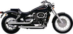 Cobra Drag Pipes Exhaust System For Honda VT 750 DC 2000-2007 - Chrome