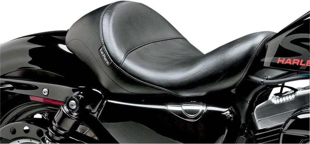 LE Pera Aviator Solo Seat For Harley Davidson XL1200C 2004-2020 16" Smooth - Black