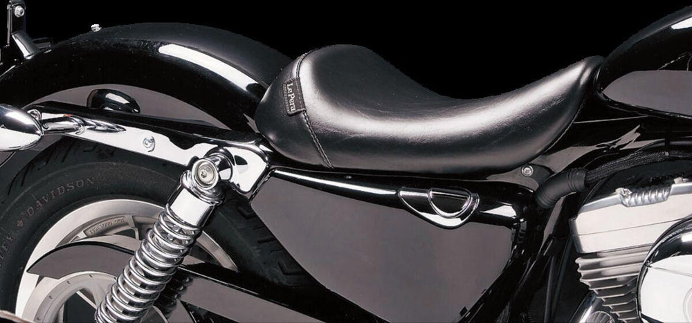 LE Pera Bare Bones Solo Seat For Harley Davidson XL1200C 2004-2020 Smooth 11 x 15" - Black