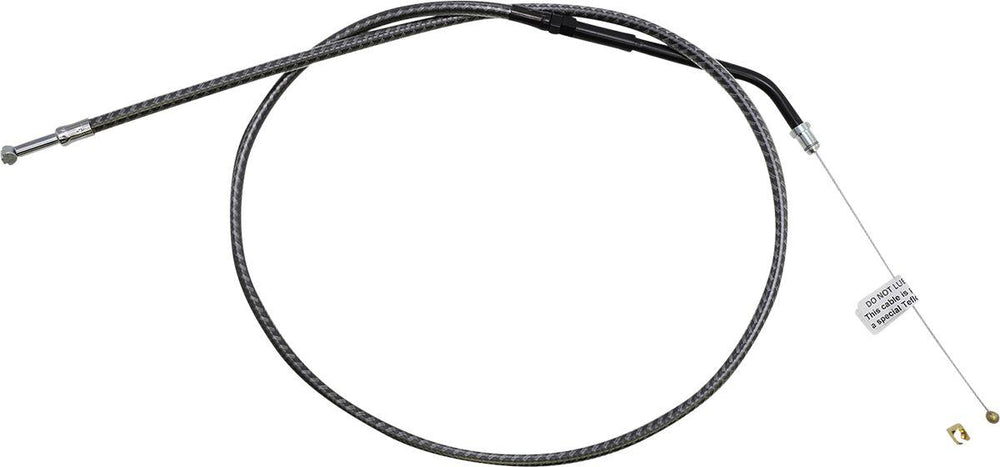 Magnum Shielding KarbonFibr Braided Throttle Idle Cable For Harley Davidson XL 1200 C 2004-2020 81.5 cm (32") - Carbon Fiber Silver
