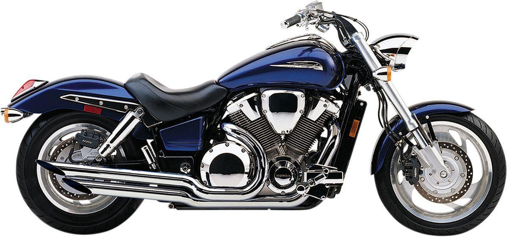 Cobra Angled Slashcut Exhaust System For Honda VTX1800 C 2002-2007 - Chrome