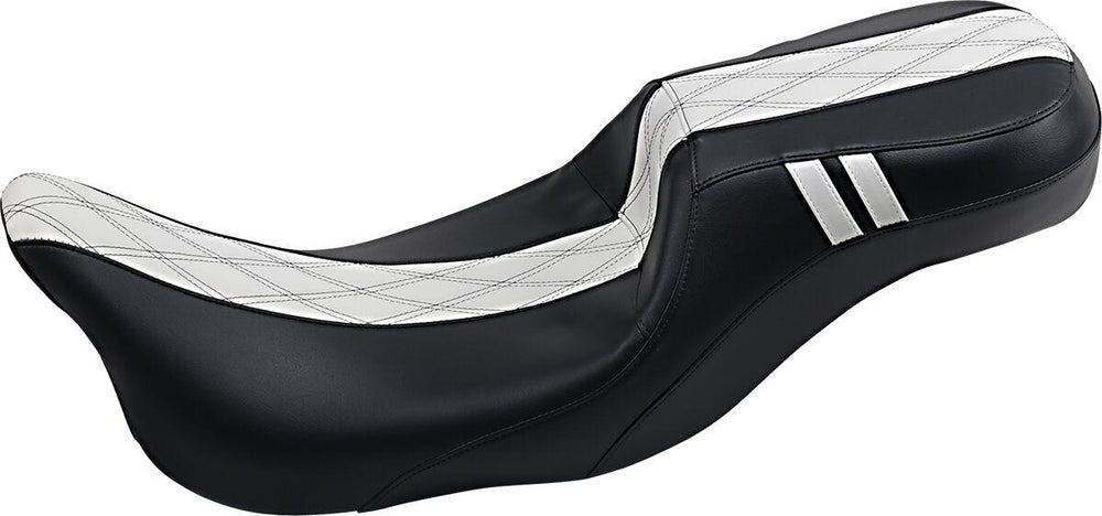 LE Pera Outcast Daddy Long Legs Seat For Harley Davidson FLH 1868 ABS 2021 Double Diamond - Black/White