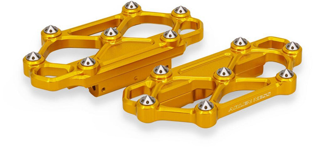 Arlen Ness Diamond Passenger Floorboards For Harley Davidson FLD 1690 2012-2013 - Gold