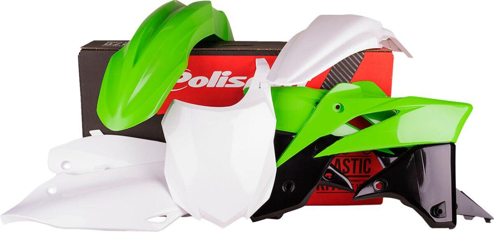 Polisport Plastics Kit For Kawasaki KXF250 2013-2016 - OEM Black/Green/White