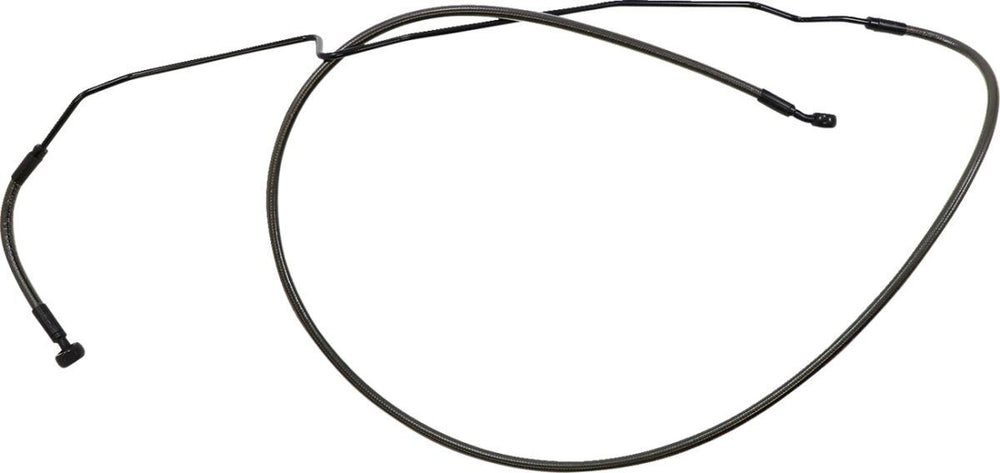Magnum Shielding Braided Brake Hose For Indian Challenger 108 2020-2022 Front +20.3 cm (8") - Black Black Pearl