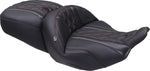 Mustang Deluxe Touring Seat For Harley Davidson FLHX 1923 2024-2026 - Black/Red