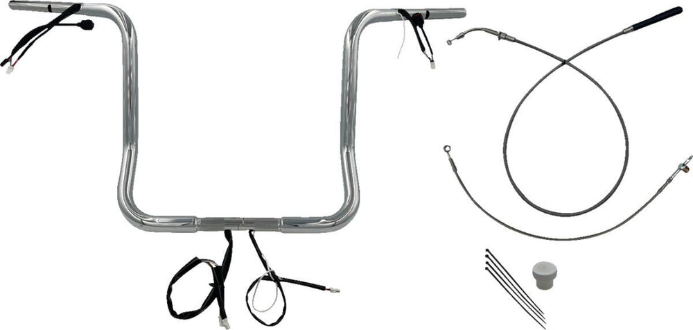 Fat Baggers Inc. 1-1 4" EZ Install Round Top Handlebar For Harley Davidson FLHX 1923 2024-2025 40.5 cm (16") - Chrome