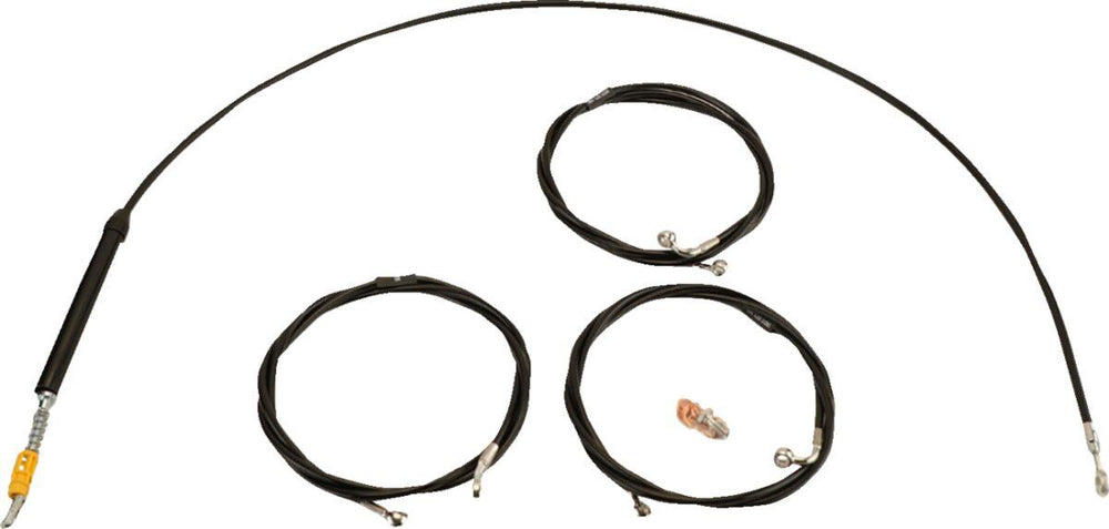 LA Choppers Standard Black Vinyl Handlebar Cable/Brake Hose Kit For Harley Davidson FLHX 1923 ABS 2024-2025 - Black