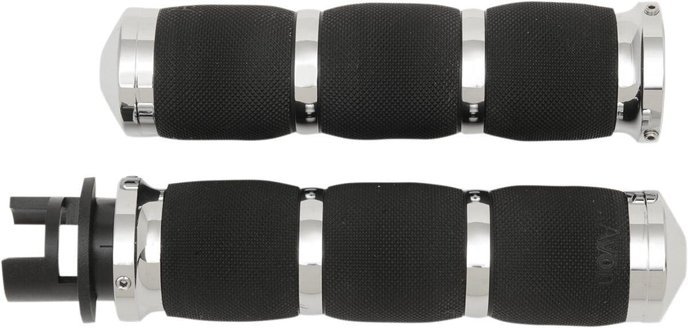 Avon Grips 3-Ring Air Cushioned Grips For Indian Chief 111 ABS 2014-2017 - Black/Chrome