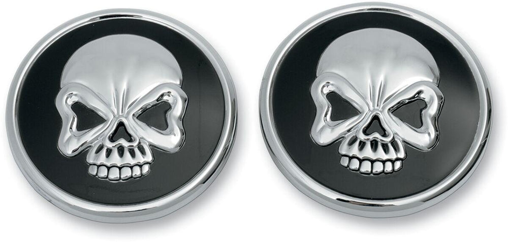 Drag Specialties Skull Fuel Cap For Harley Davidson FLHRI 1340 EFI 1996 - Black Chrome