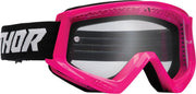 Thor Youth Combat Racer Goggles - Black Flo Pink