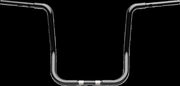 LA Choppers Twin Round Handlebar For Harley Davidson FLHTCUTG 1868 ABS 2024 40.5 cm (16") - Black