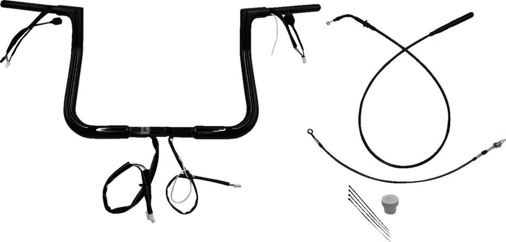 Fat Baggers Inc. 1-1/4" EZ Install Flat Top Handlebar For Harley Davidson FLHX 1923 2024-2026 28 cm (11") - Black