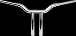 LA Choppers 1-1/2" Kage Fighter T-Bar For Harley Davidson FLFBS 1923 ABS 2025-2026 35.5 cm (14") - Chrome