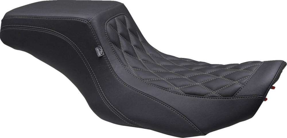 Mustang Double Diamond Squareback Seat For Harley Davidson FLHX 1923 2024-2026 - Black/Grey