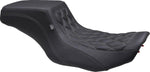 Mustang Double Diamond Squareback Seat For Harley Davidson FLHX 1923 2024-2026 - Black/Grey