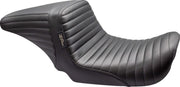 LE Pera Kickflip Up Front Seat For Harley Davidson FLD 1690 2012-2013 Pleated - Black