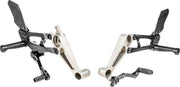 Gilles FXR Rearset For Aprilia RS 660 ABS 2021-2026 - Black/Silver