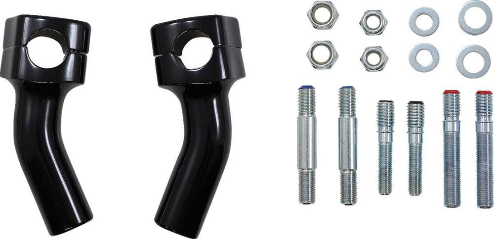 Baron Kickback Handlebar Risers For Suzuki C 50 Boulevard 2005-2025 10cm (4") - Black