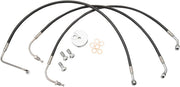 LA Choppers Braided Brake Hose Kit For Harley Davidson FLHR 1340 1996-1998 Front 15" - 17" 3 Pc - Black
