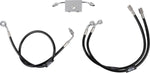 LA Choppers Braided Brake Hose Kit For Harley Davidson FLDE 1750 ABS 2018-2020 Front Standard - Black