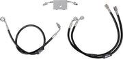 LA Choppers Braided Brake Hose Kit For Harley Davidson FLDE 1750 ABS 2018-2020 Front Standard - Black