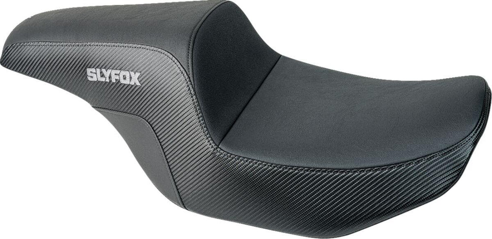 Slyfox The Drifter Seat For Harley Davidson FLHX 1923 ABS 2024 Carbon Fiber/Logo/Smooth - Black/Grey