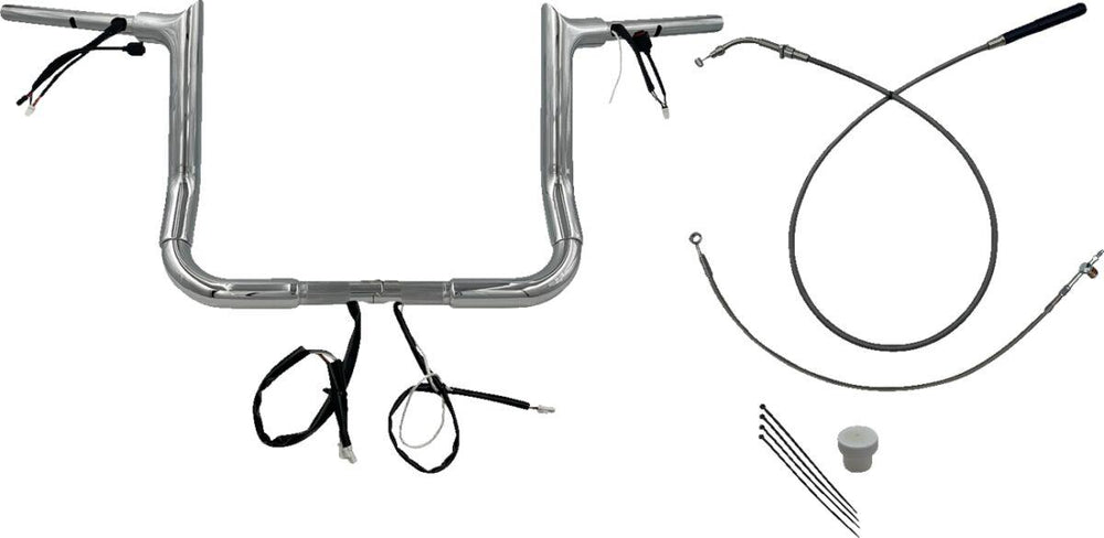 Fat Baggers Inc. 1-1 2" EZ Install Pointed Top Handlebar For Harley Davidson FLHX 1923 2024-2025 - Chrome