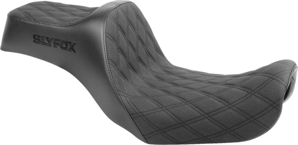 Slyfox High Noon Seat For Harley Davidson FLD 1690 2012-2013 - Black